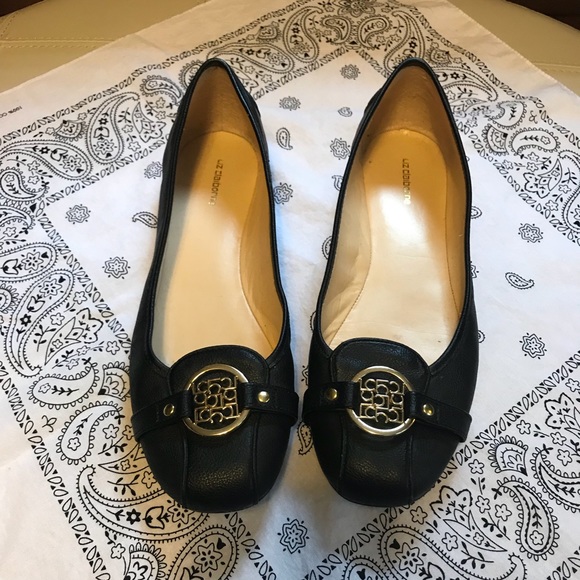 liz claiborne black flats